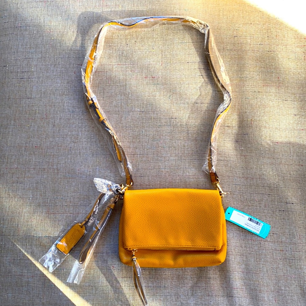 Sole Society Ruth Flap Crossbody - Mustard Color